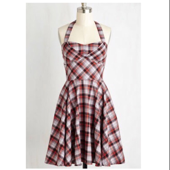 Modcloth Dresses & Skirts - ✨Traveling Cupcake Dress in Paprika Plaid by IXIA
